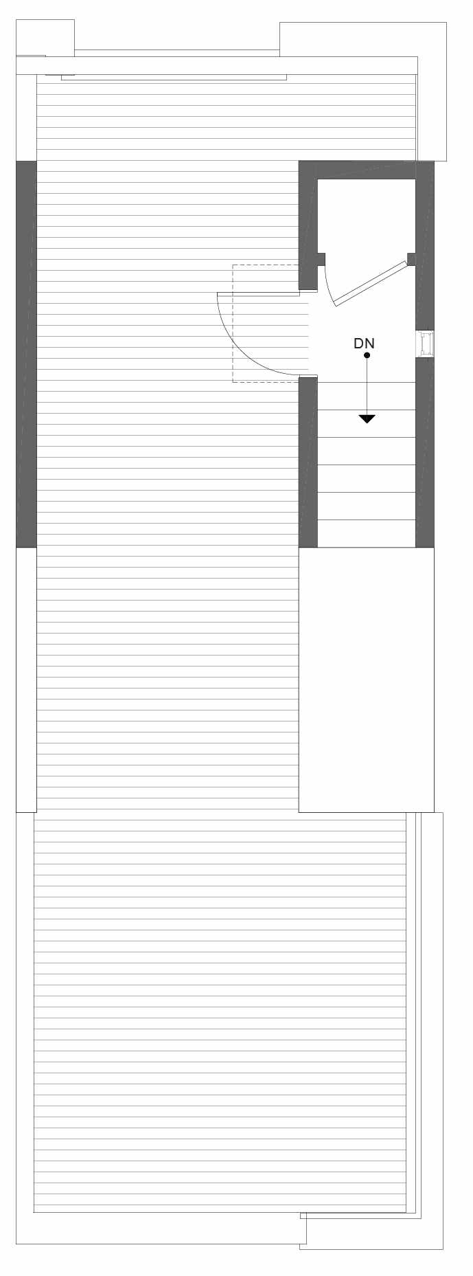 Roof Deck Floor Plan of 1330 E Spring St in the Corazon Townhomes in Capitol Hill