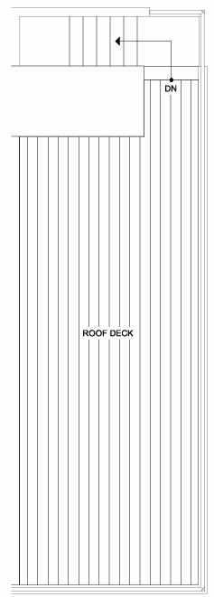 Roof Deck Floor Plan of 1331 E Denny Way, One of the Reflections at 14th and Denny Townhomes by Isola Homes