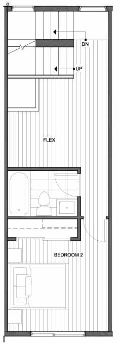 Third Floor Plan of 1333 E Denny Way, One of the Reflections at 14th and Denny Townhomes by Isola Homes