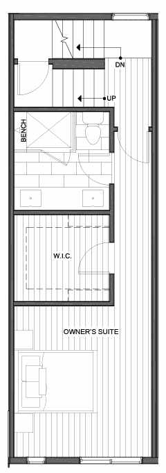 Fourth Floor Plan of 1333 E Denny Way, One of the Reflections at 14th and Denny Townhomes by Isola Homes