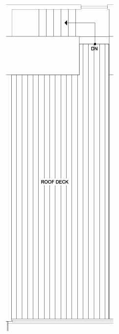 Roof Deck Floor Plan of 1333 E Denny Way, One of the Reflections at 14th and Denny Townhomes by Isola Homes