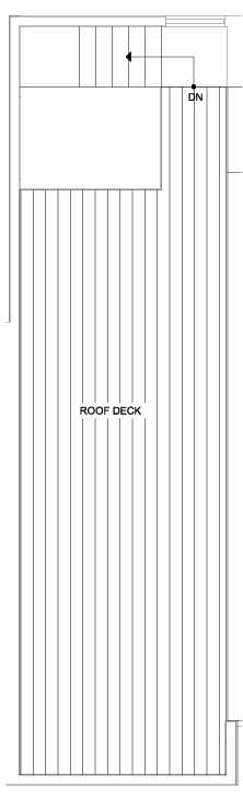 Roof Deck Floor Plan of 1335 E Denny Way, One of the Reflections at 14th and Denny Townhomes by Isola Homes