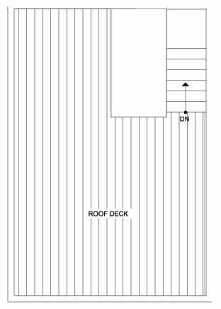 Roof Deck Floor Plan of 1337 E Denny Way, One of the Reflections at 14th and Denny Townhomes by Isola Homes