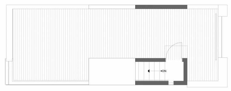 Roof Deck Floor Plan of 1338 E Spring St in the Corazon Townhomes