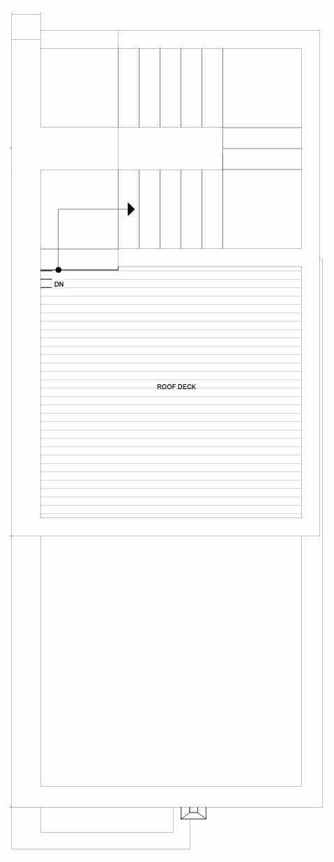 Roof Deck Floor Plan of 1417 E Howell St, One of the Aldrich 15 Townhomes in Capitol Hill by Isola Homes