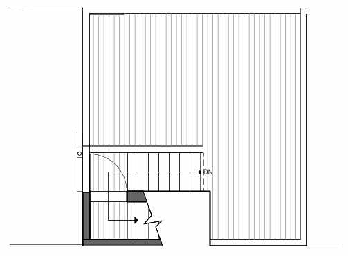 Roof Deck Floor Plan of 1421 E Harrison St, One of the Mika Townhomes in Capitol Hill by Isola Homes