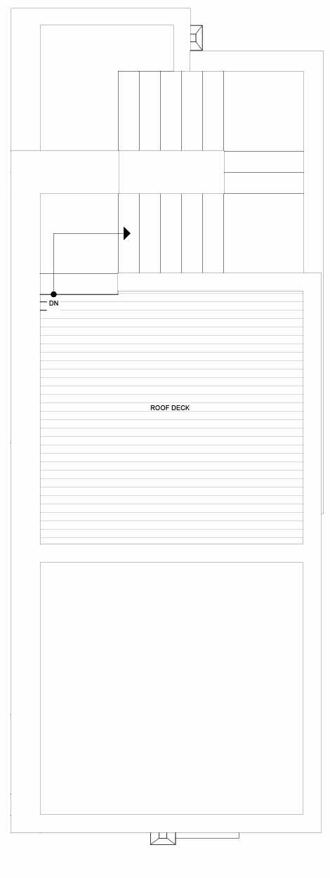 Roof Deck Floor Plan of 1427 E Howell St, One of the Aldrich 15 Townhomes in Capitol Hill by Isola Homes