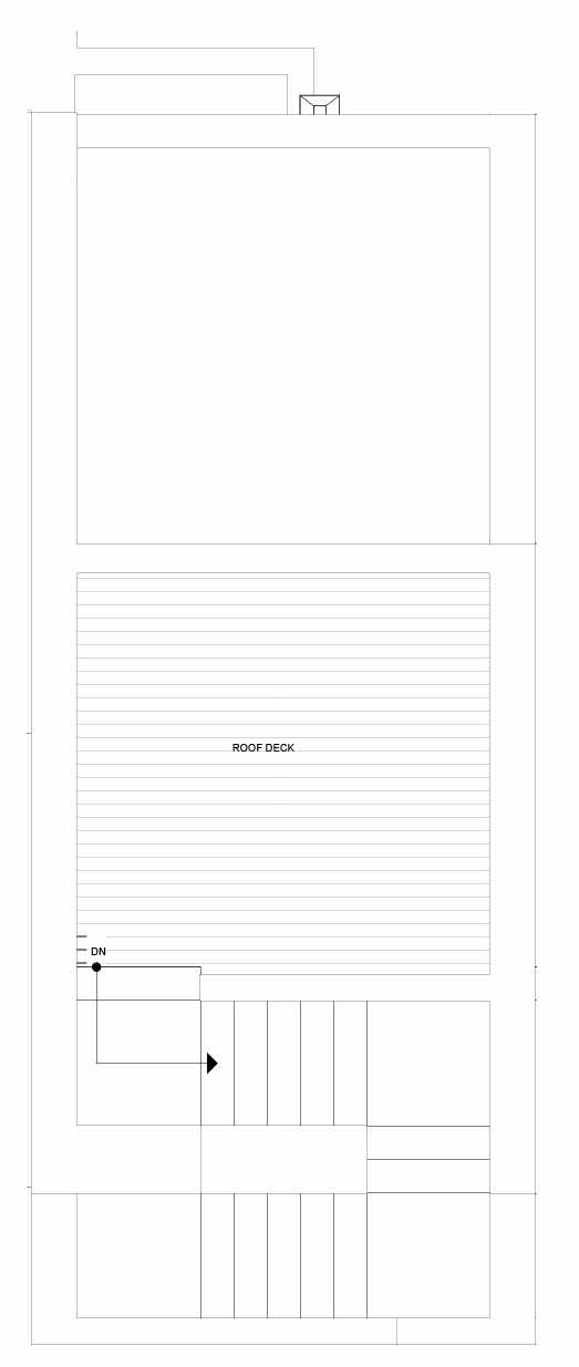 Roof Deck Floor Plan of 1431 E Howell St, One of the Aldrich 15 Townhomes in Capitol Hill by Isola Homes