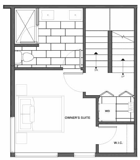 Third Floor Plan of 14335A Stone Ave N, One of the Maya Townhomes in Haller Lake