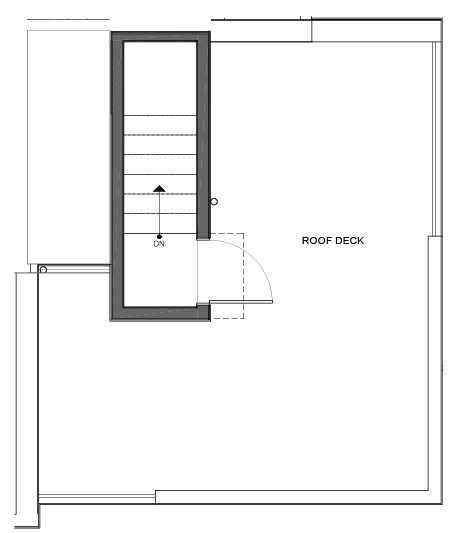 Roof Deck Floor Plan of 14335B Stone Ave N, One of the Maya Townhomes in Haller Lake