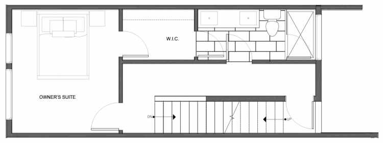 Third Floor Plan of 14335C Stone Ave N, One of the Maya Townhomes in Haller Lake