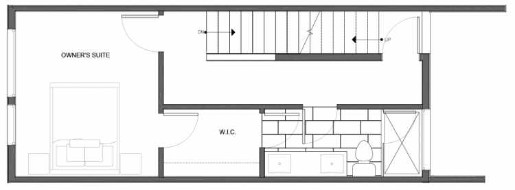 Third Floor Plan of 14335D Stone Ave N, One of the Maya Townhomes in Haller Lake