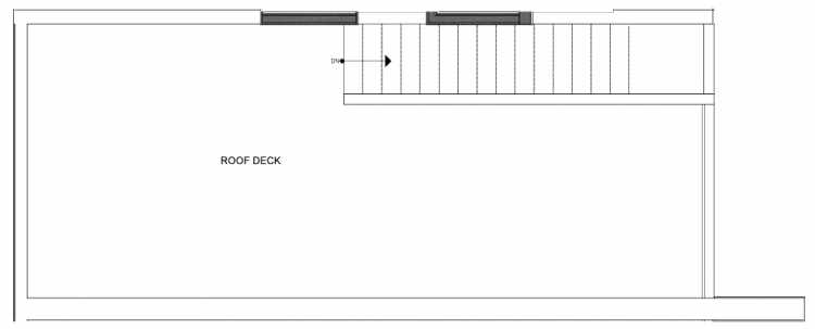 Roof Deck Floor Plan of 14335D Stone Ave N, One of the Maya Townhomes in Haller Lake
