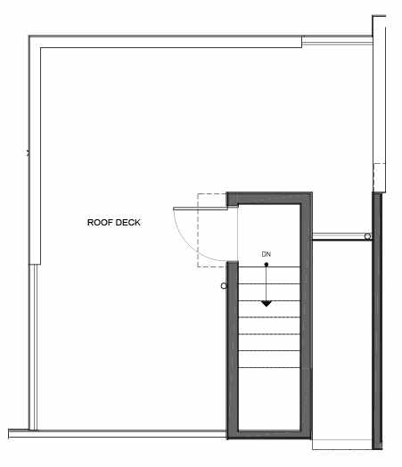 Roof Deck Floor Plan of 14335F Stone Ave N, One of the Maya Townhomes in Haller Lake