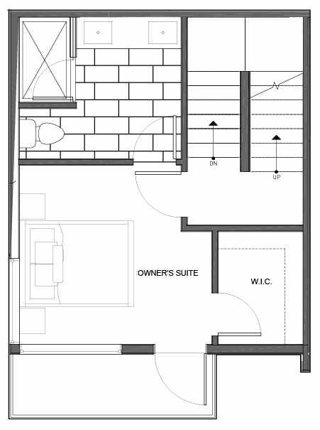 Third Floor Plan of 14339A Stone Ave N, One of the Maya Townhomes in Haller Lake