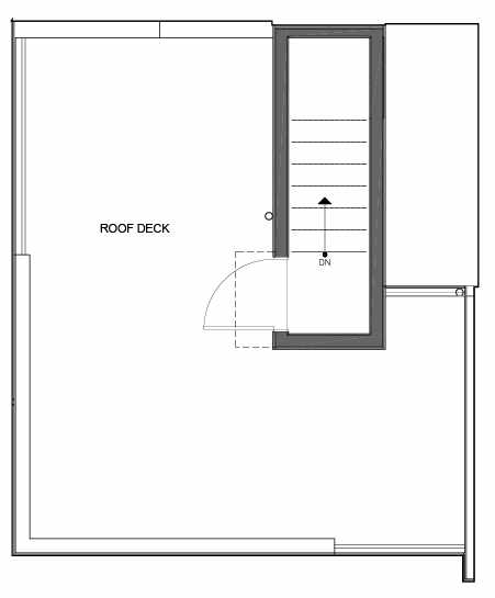 Roof Deck Floor Plan of 14339A Stone Ave N, One of the Maya Townhomes in Haller Lake
