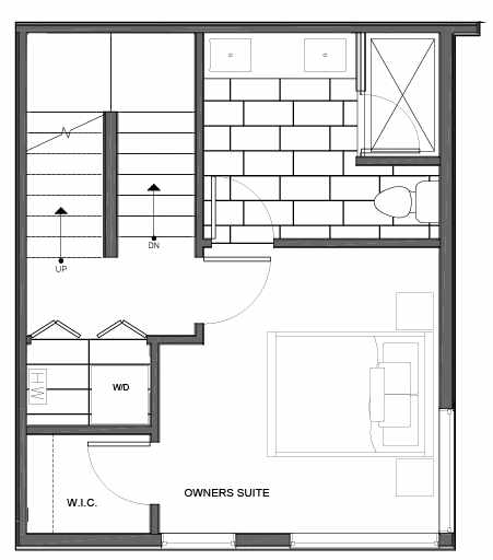 Third Floor Plan of 14339B Stone Ave N, One of the Maya Townhomes in Haller Lake