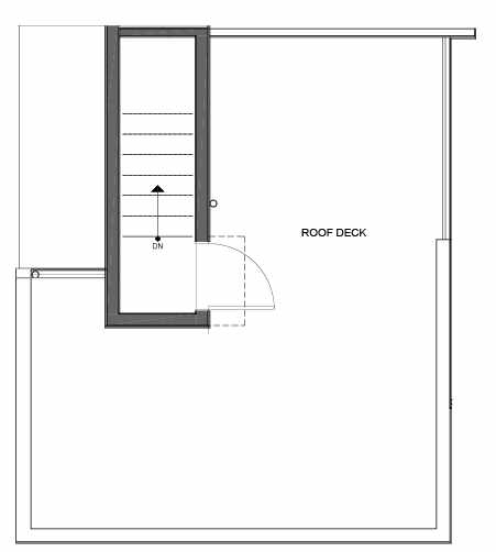 Roof Deck Floor Plan of 14339B Stone Ave N, One of the Maya Townhomes in Haller Lake