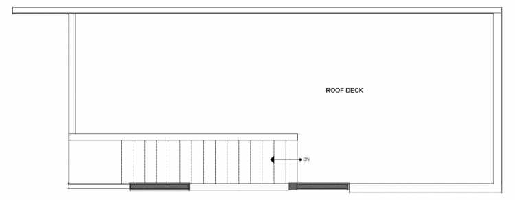 Roof Deck Floor Plan of 14339C Stone Ave N, One of the Maya Townhomes in Haller Lake