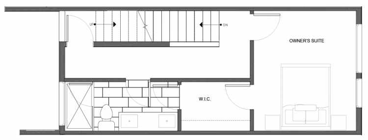 Third Floor Plan of 14339D Stone Ave N, One of the Maya Townhomes in Haller Lake