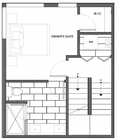 Third Floor Plan of 14339E Stone Ave N, One of the Maya Townhomes in Haller Lake