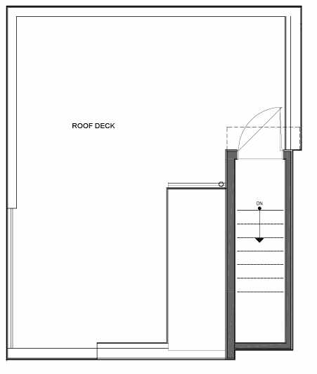 Roof Deck Floor Plan of 14339E Stone Ave N, One of the Maya Townhomes in Haller Lake