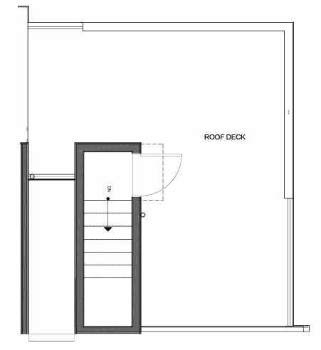 Roof Deck Floor Plan of 14339F Stone Ave N, One of the Maya Townhomes in Haller Lake