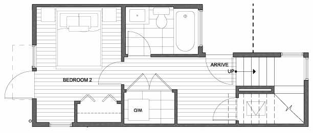 First Floor Plan of 145 22nd Ave E, One of the Zanda Townhomes in Capitol Hill by Isola Homes