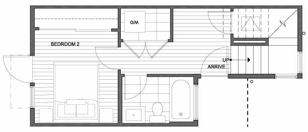 First Floor Plan of 147 22nd Ave E, One of the Zanda Townhomes in Capitol Hill by Isola Homes