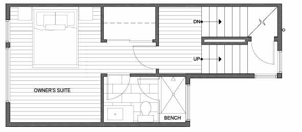 Third Floor Plan of 151 22nd Ave E, One of the Zanda Townhomes in Capitol Hill by Isola Homes