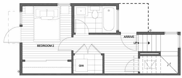 First Floor Plan of 153 22nd Ave E, One of the Zanda Townhomes in Capitol Hill by Isola Homes