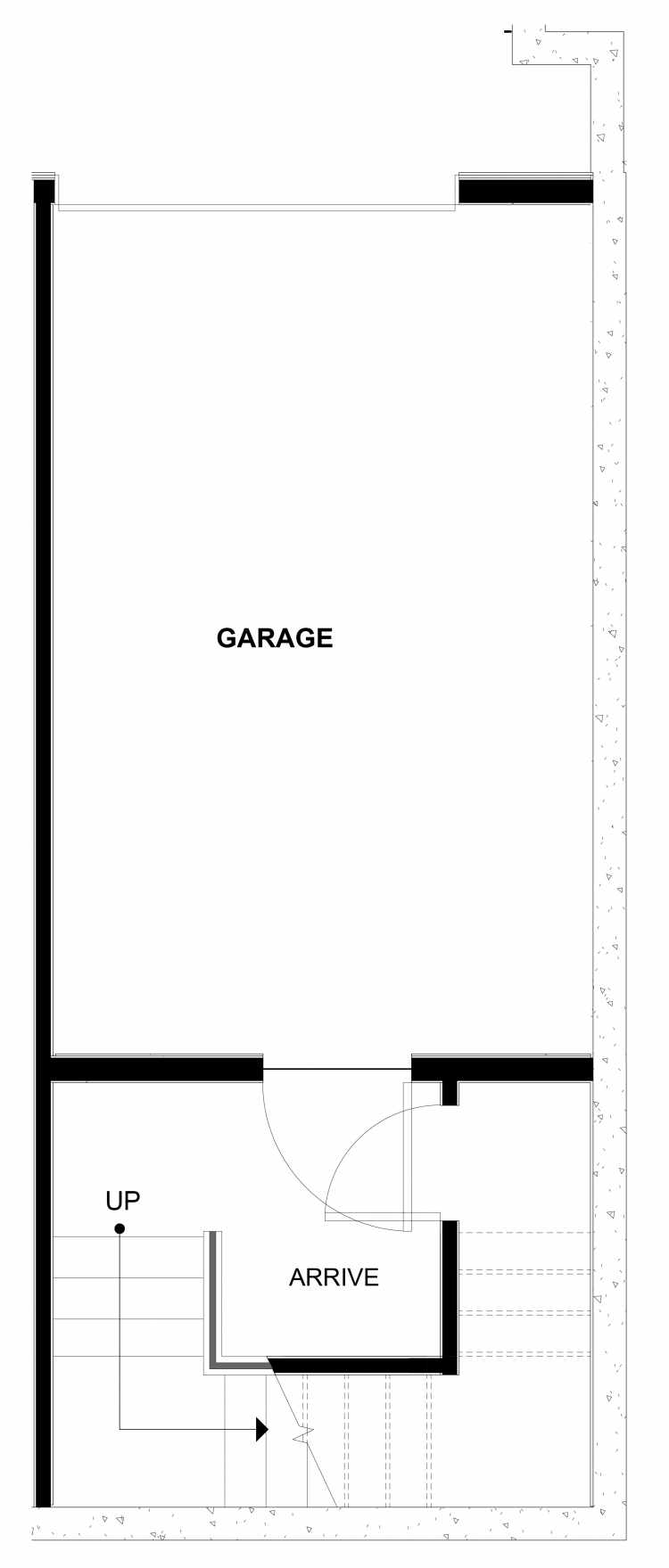 First Floor Plan of 1538 15th Ave E, One of the Grandview Townhomes in Capitol Hill