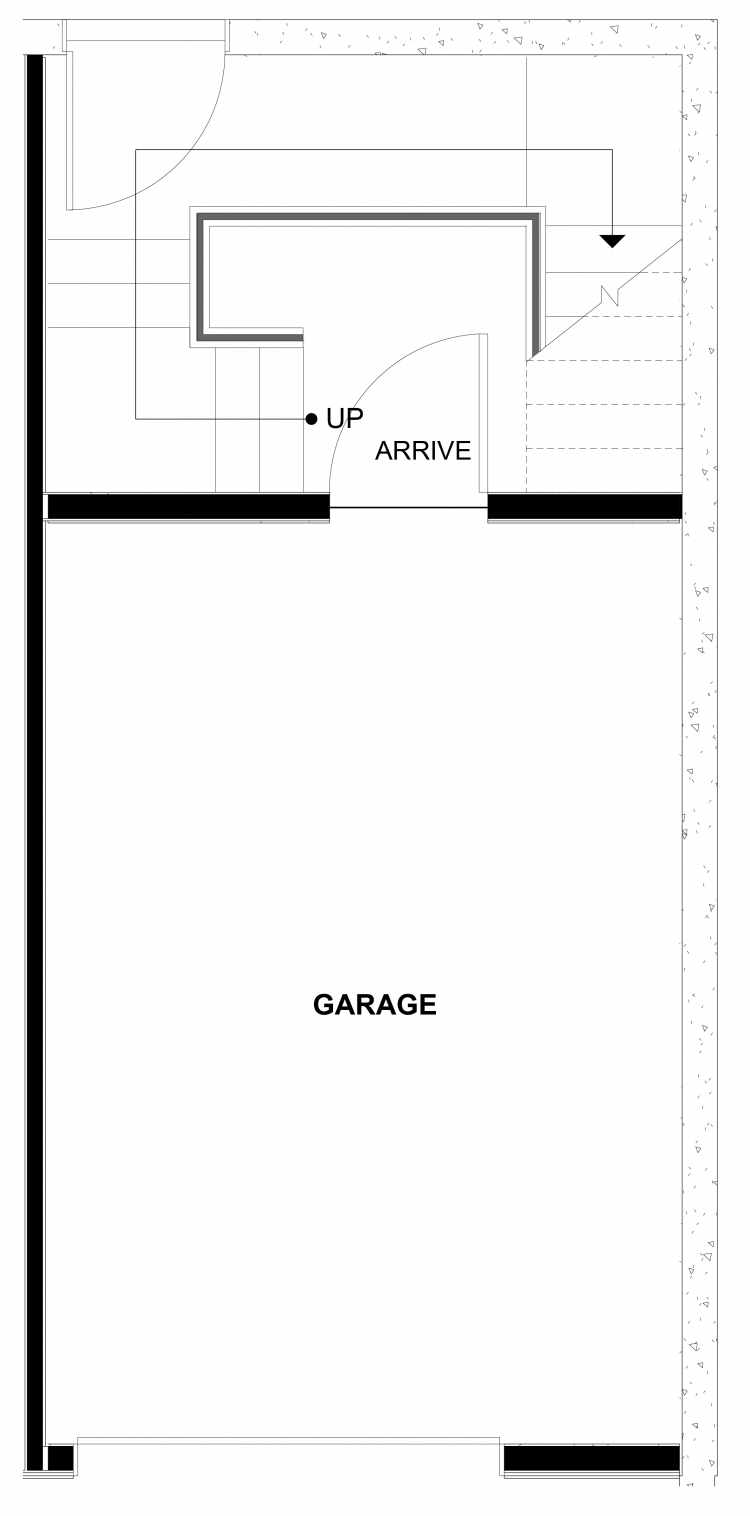 First Floor Plan of 1539 Grandview Pl E, One of the Larrabee Townhomes in Capitol Hill