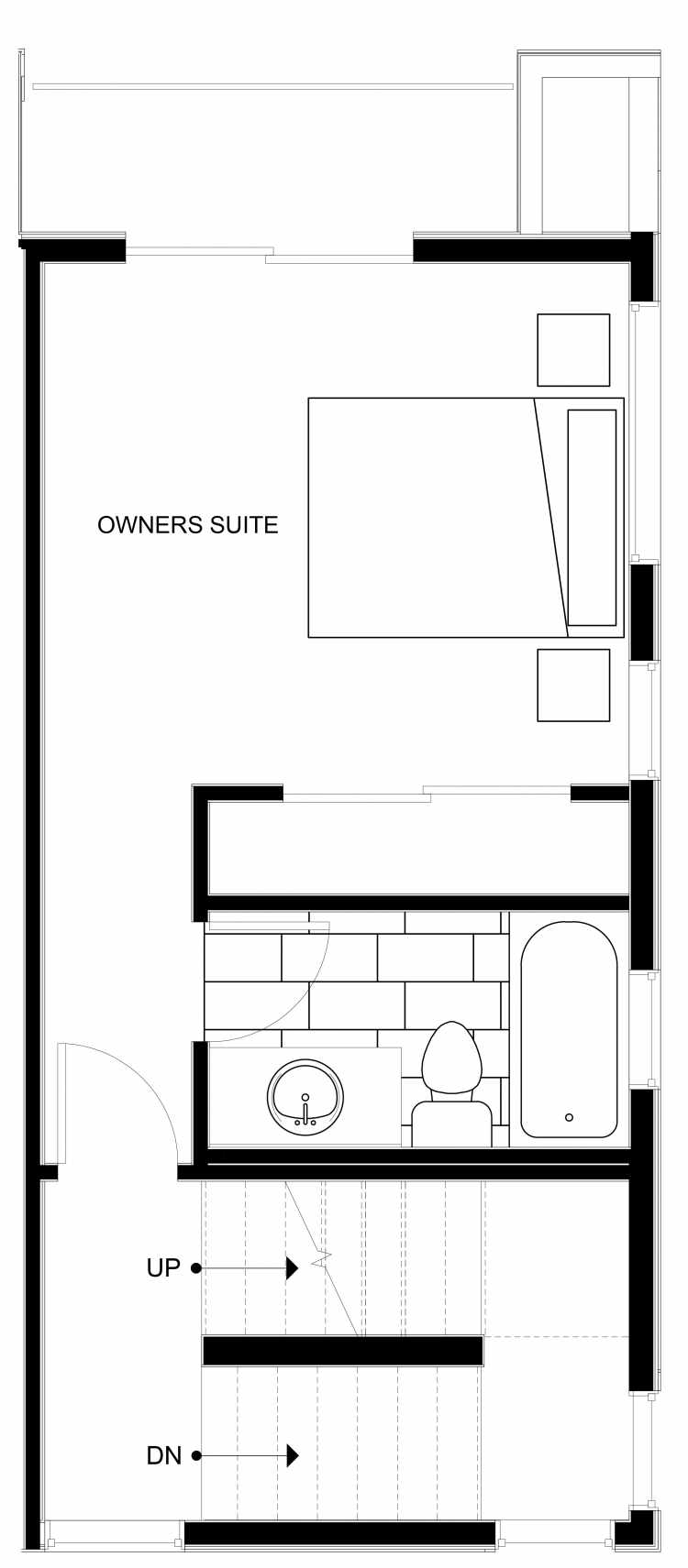 Fourth Floor Plan of 1539 Grandview Pl E, One of the Larrabee Townhomes in Capitol Hill