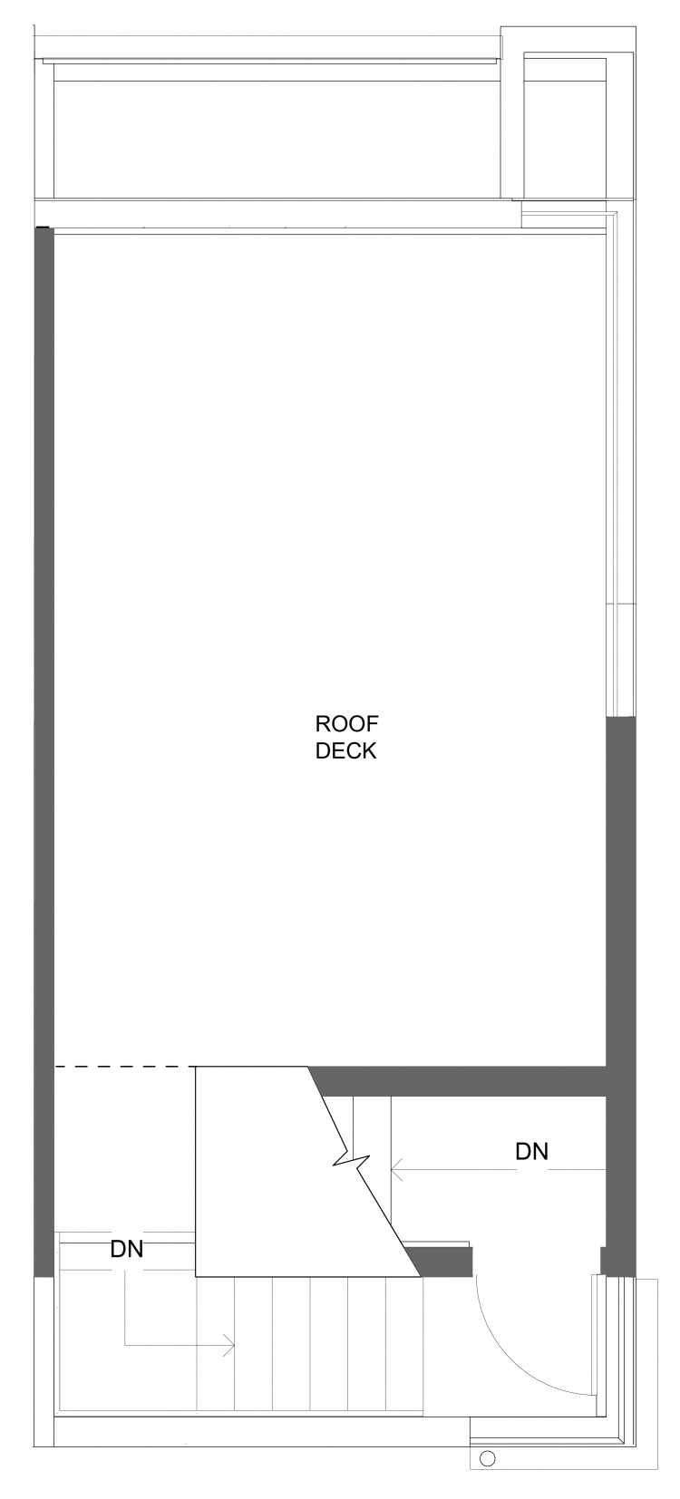 Roof Deck Floor Plan of 1539 Grandview Pl E, One of the Grandview Townhomes in Capitol Hill
