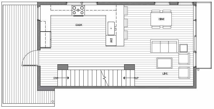 Second Floor Plan of 1539A 14th Ave S, Hawk's Nest Townhomes, Located in North Beacon Hill