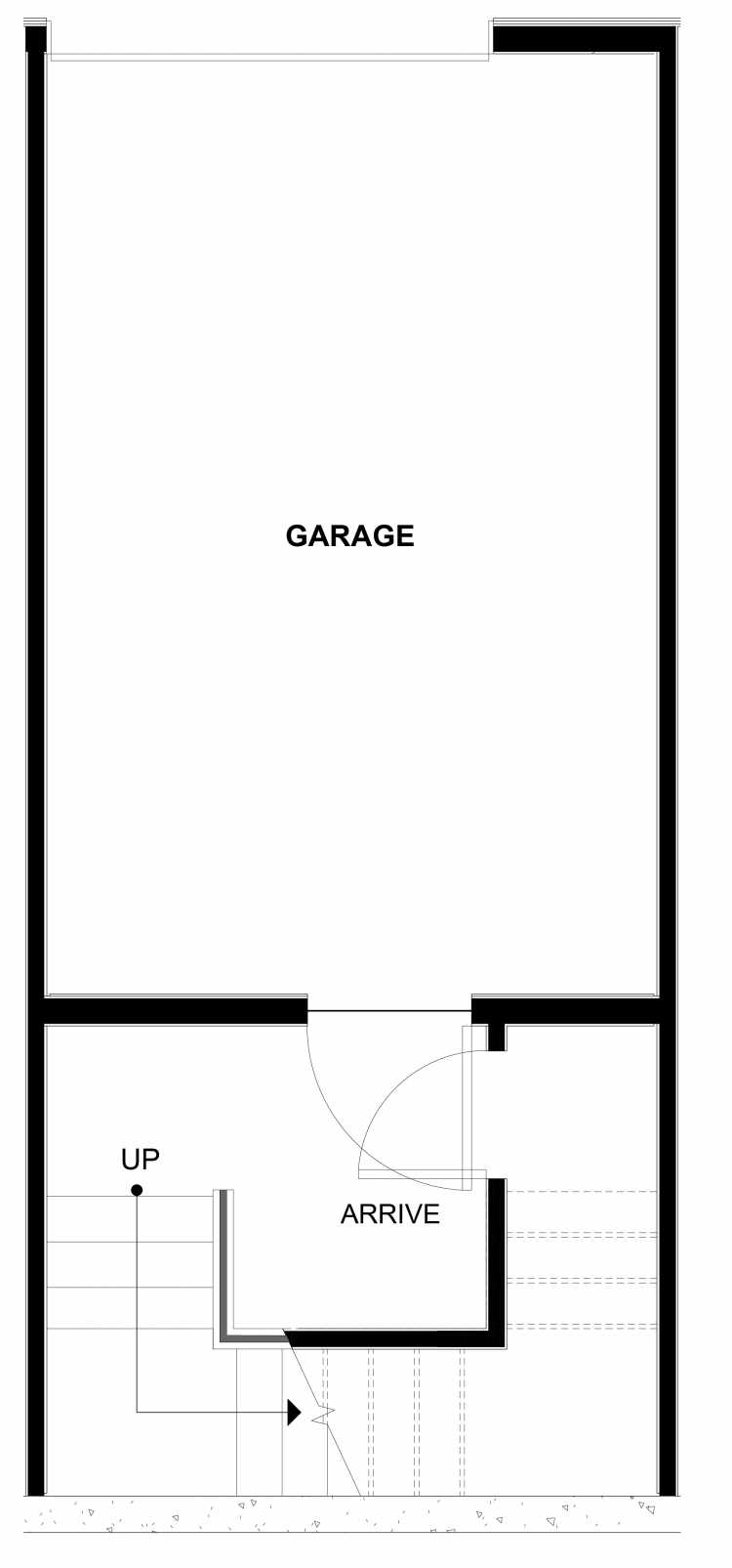 First Floor Plan of 1540 15th Ave E, One of the Larrabee Townhomes in Capitol Hill