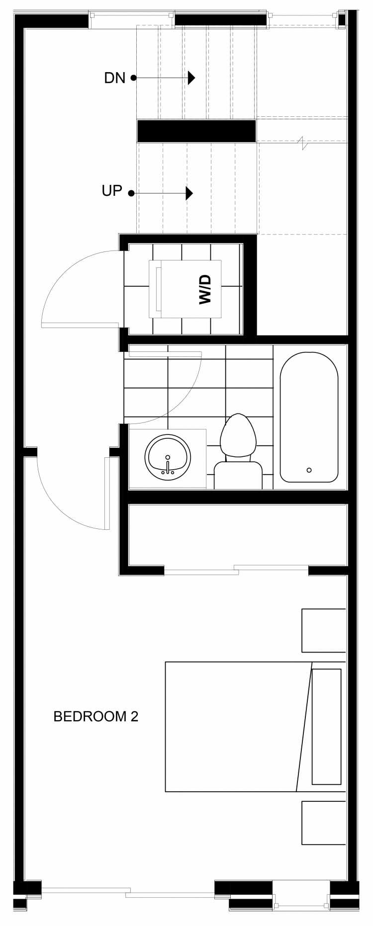 Third Floor Plan of 1540 15th Ave E, One of the Grandview Townhomes in Capitol Hill