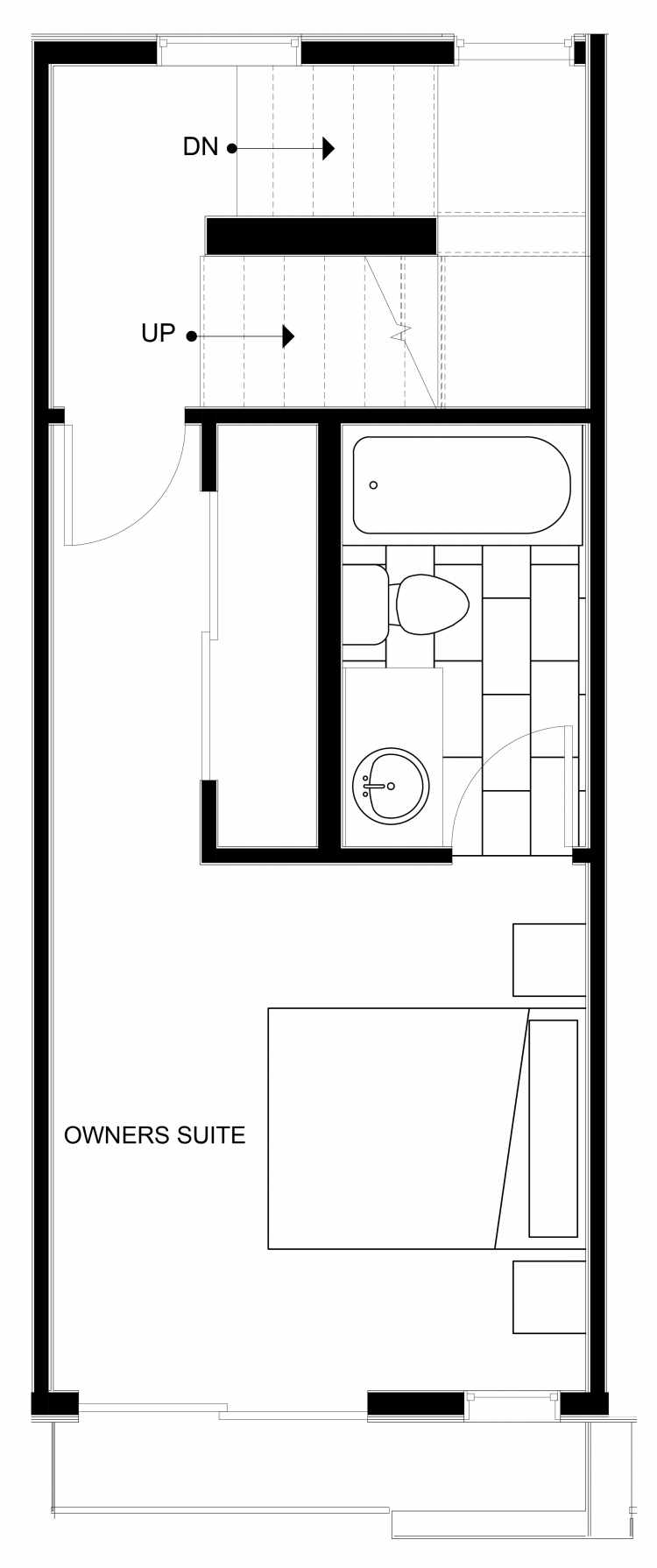 Fourth Floor Plan of 1540 15th Ave E, One of the Larrabee Townhomes in Capitol Hill