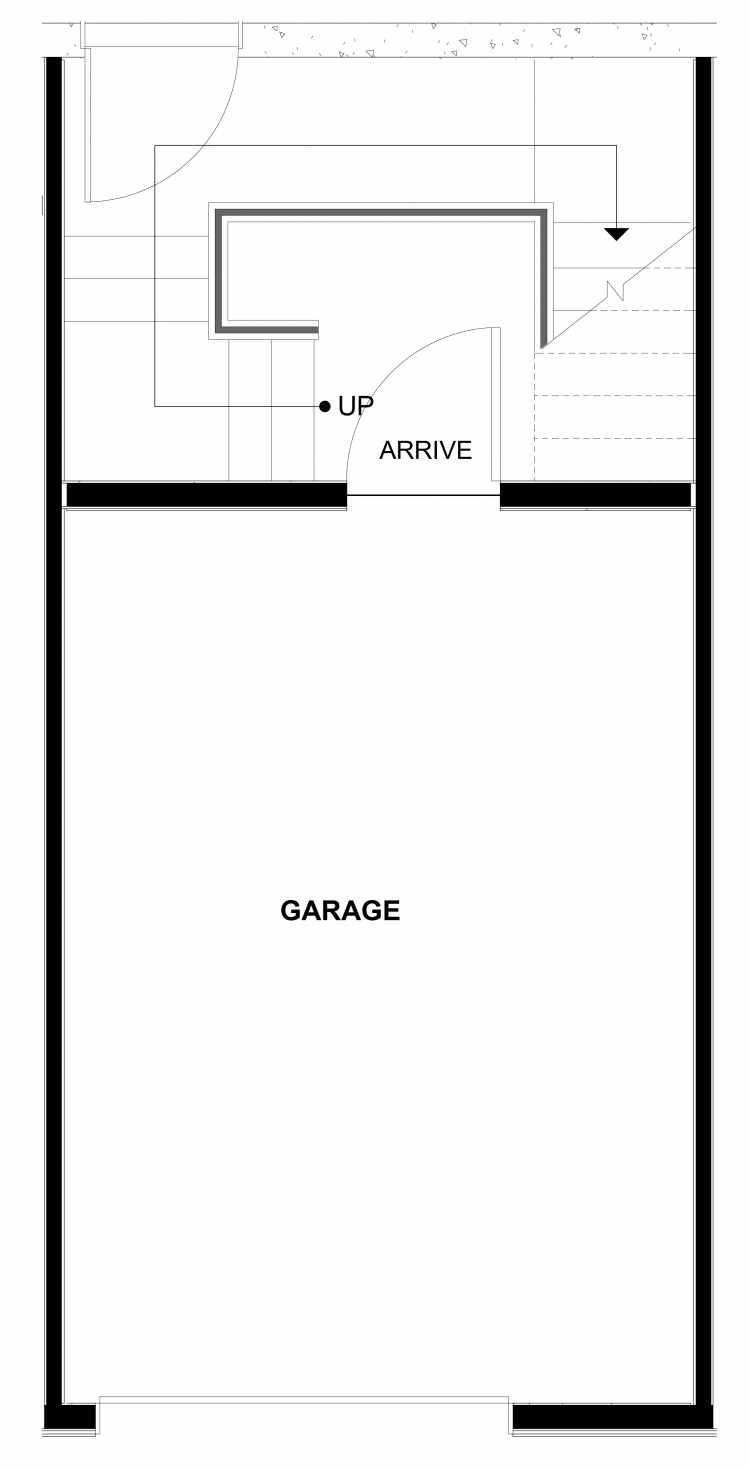 First Floor Plan of 1541 Grandview Pl E, One of the Larrabee Townhomes in Capitol Hill