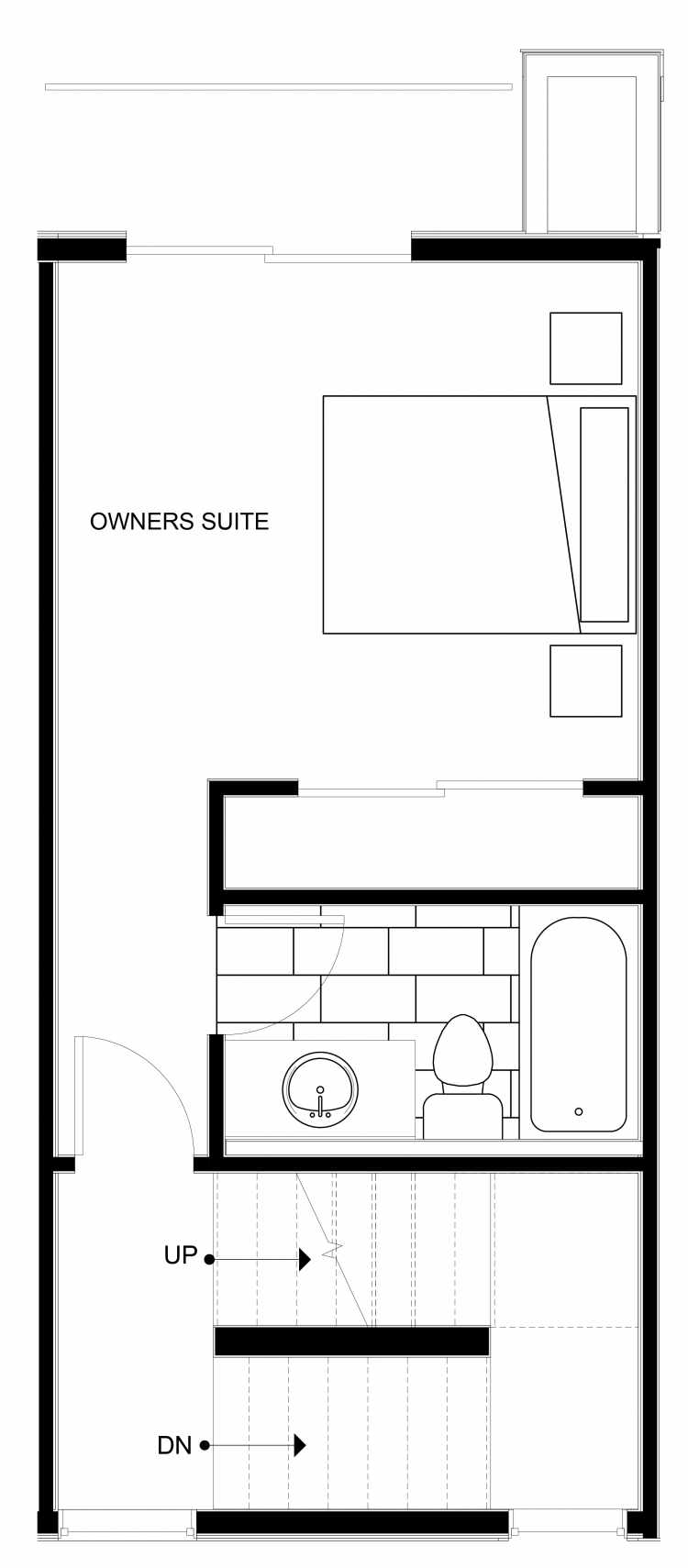 Fourth Floor Plan of 1541 Grandview Pl E, One of the Grandview Townhomes in Capitol Hill