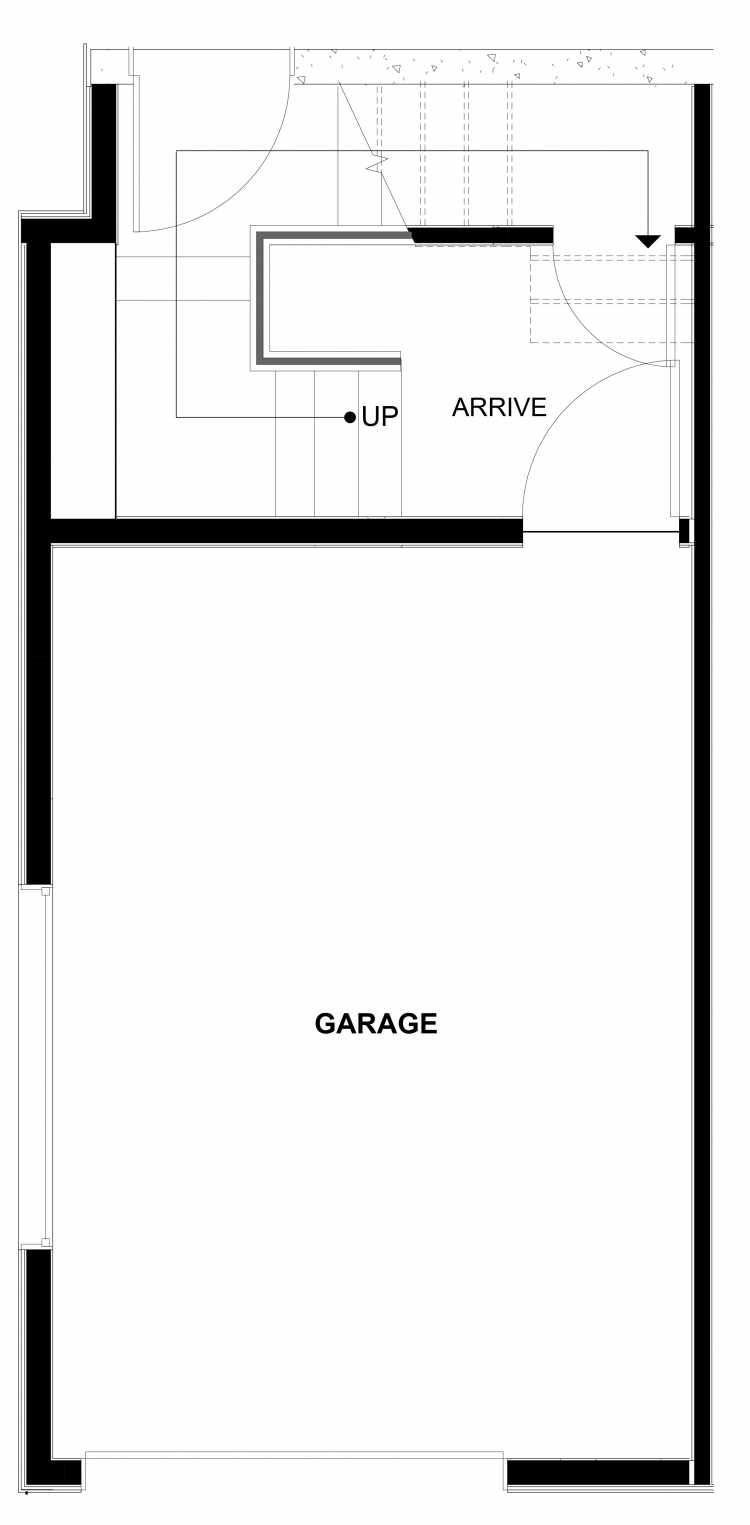 First Floor Plan of 1543 Grandview Pl E, One of the Grandview Townhomes in Capitol Hill