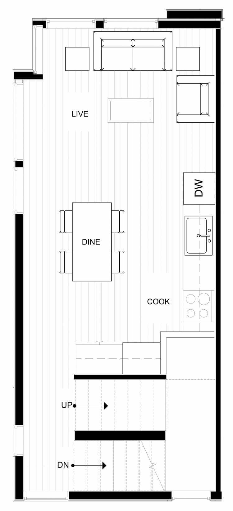 Third Floor Plan of 1543 Grandview Pl E, One of the Grandview Townhomes in Capitol Hill