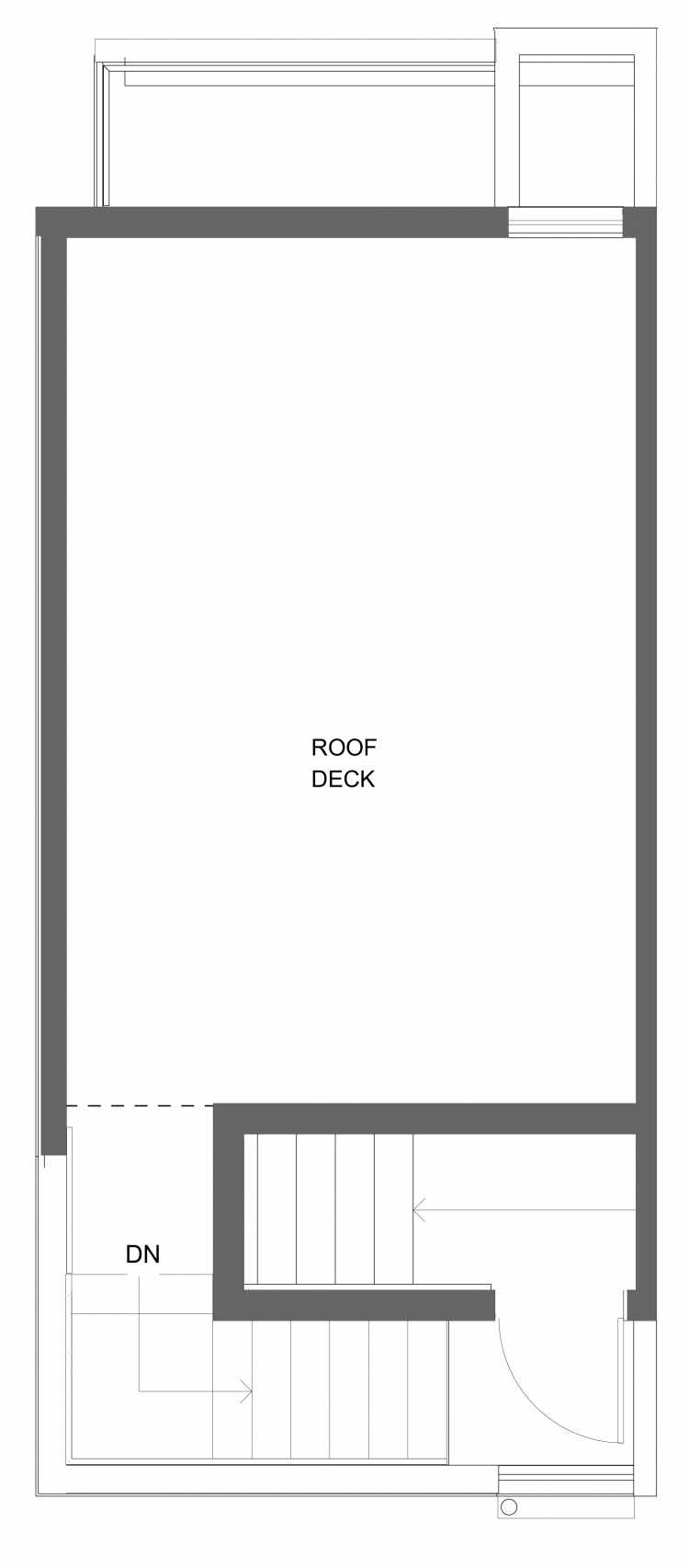 Roof Deck Floor Plan of 1543 Grandview Pl E, One of the Grandview  Townhomes in Capitol Hill