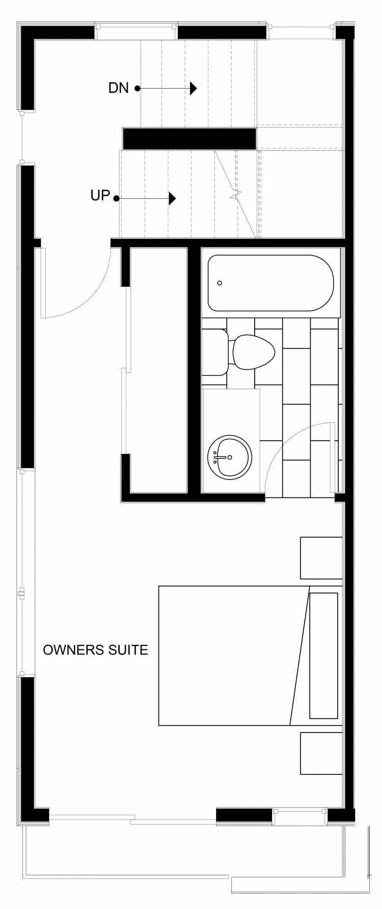 Fourth Floor Plan of 1544 15th Ave E, One of the Larrabee Townhomes in Capitol Hill