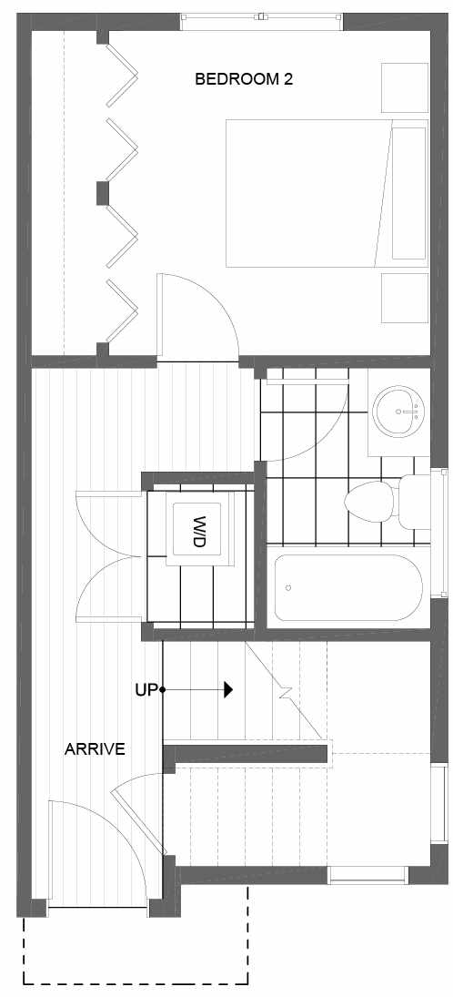 First Floor Plan of 1600 NW 85th St, One of the Alina Townhomes in Crown Hill
