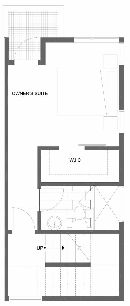 Third Floor Plan of 1600 NW 85th St, One of the Alina Townhomes in Crown Hill