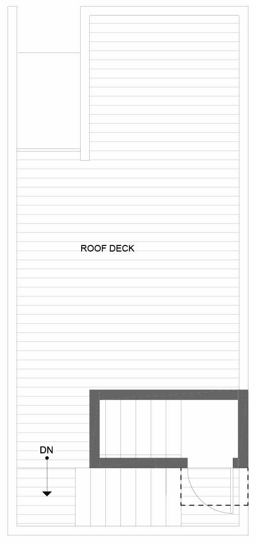 Roof Deck Floor Plan of 1600 NW 85th St, One of the Alina Townhomes in Crown Hill