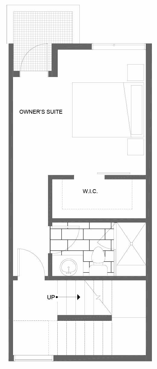 Third Floor Plan of 1602 NW 85th St, One of the Alina Townhomes in Crown Hill