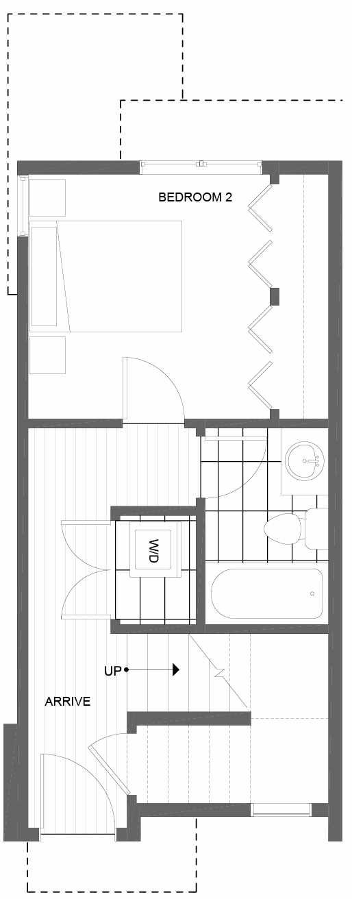 First Floor Plan of 1606 NW 85th St, One of the Alina Townhomes in Crown Hill